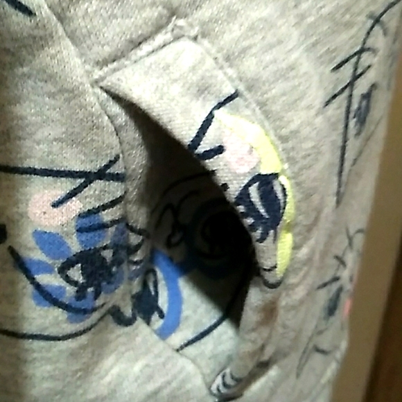 Cat and Jack Girls Med Hoodie with Cat Faces - Picture 6 of 14